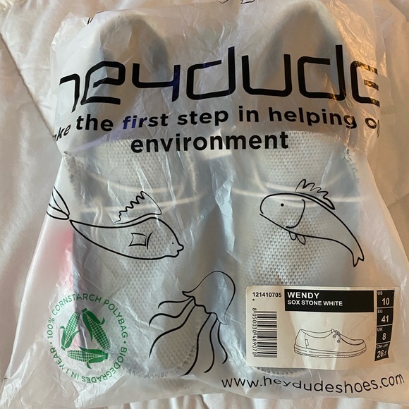 New Hey Dude Shoes - Women’s Wendy “Sox Stone White” - Picture 2 of 6